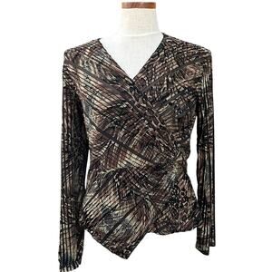 Vintage 90s Artex Leopard Mesh Top S Sheer Party Animal Print Retro Sexy Club